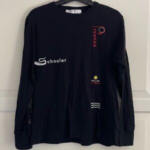 Proenza Schouler PSWL embroidered logo graphic shirt 26486